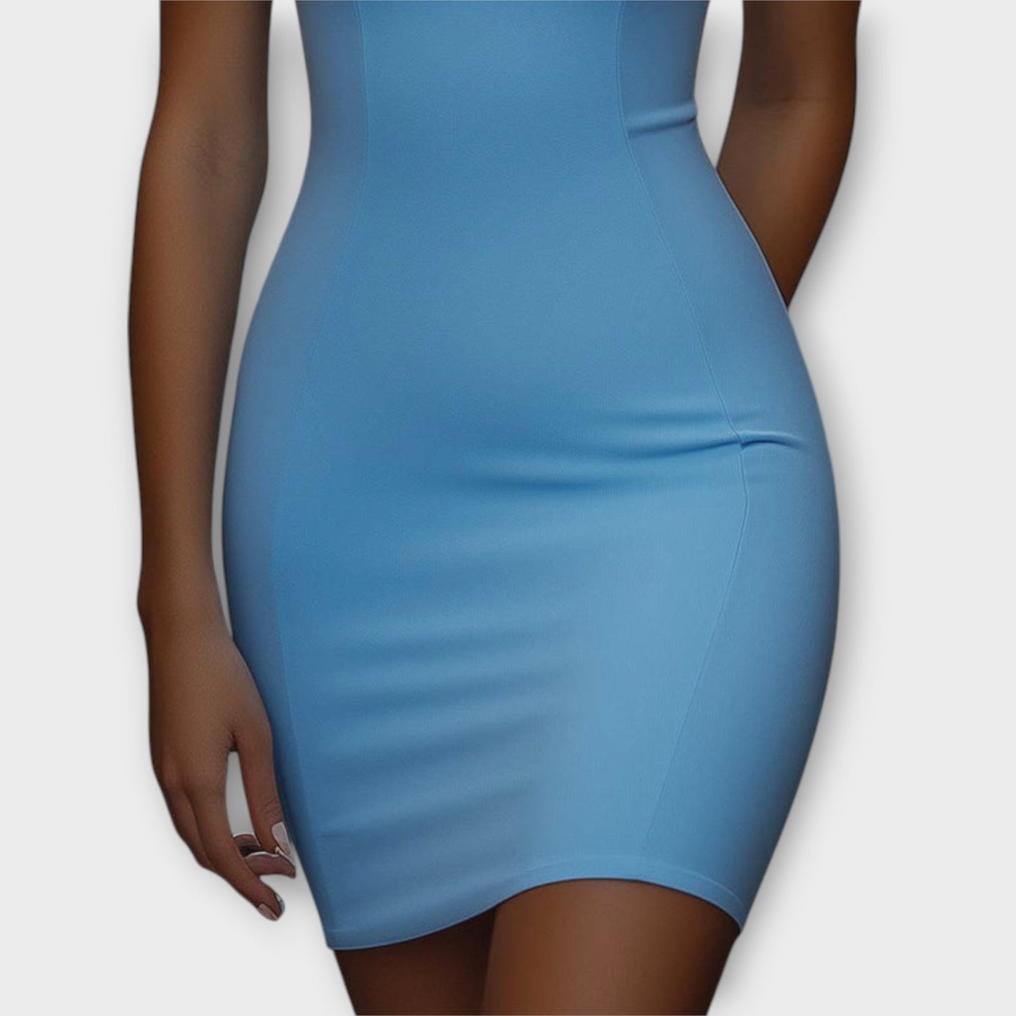 Rochie mini elastică bodycon albastră