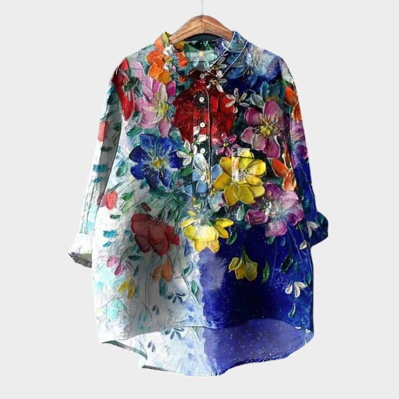 Bluză premium cu broderii florale