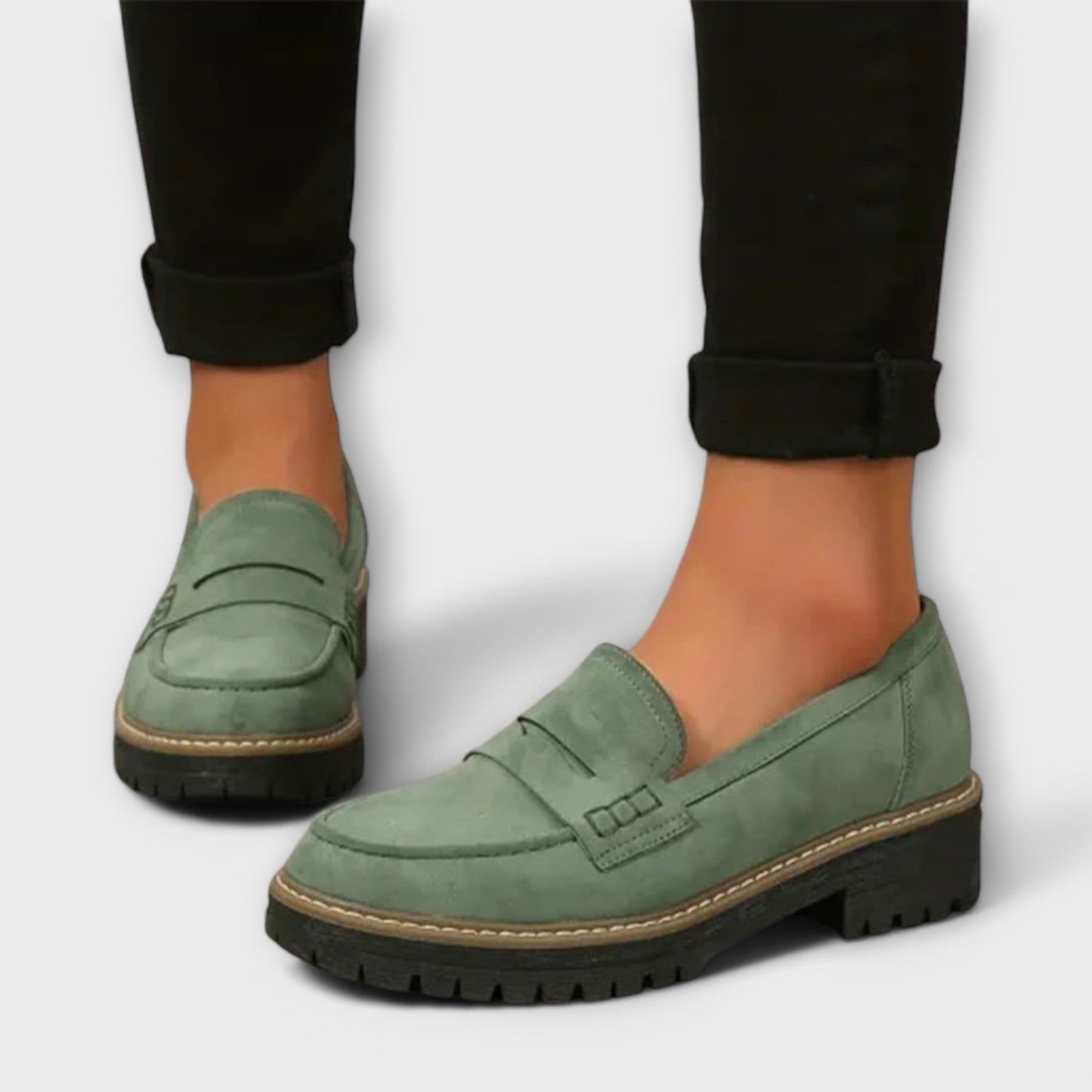 Kristýna Mocasi elegante clasice urbane din piele întoarsă
