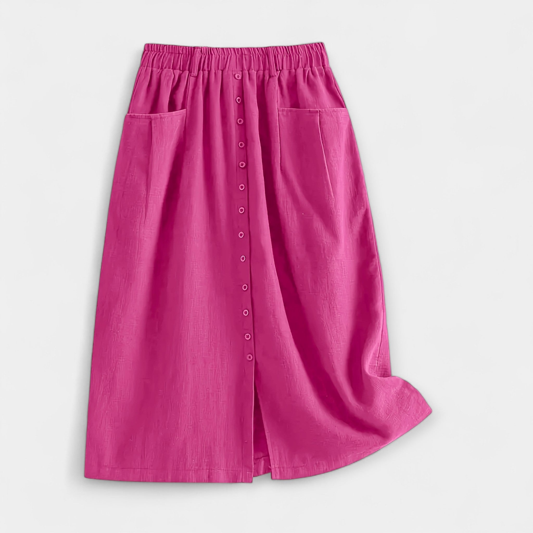 Fustă Midi Vintage Elegantă Magdaléna cu Buzunare Frontale
