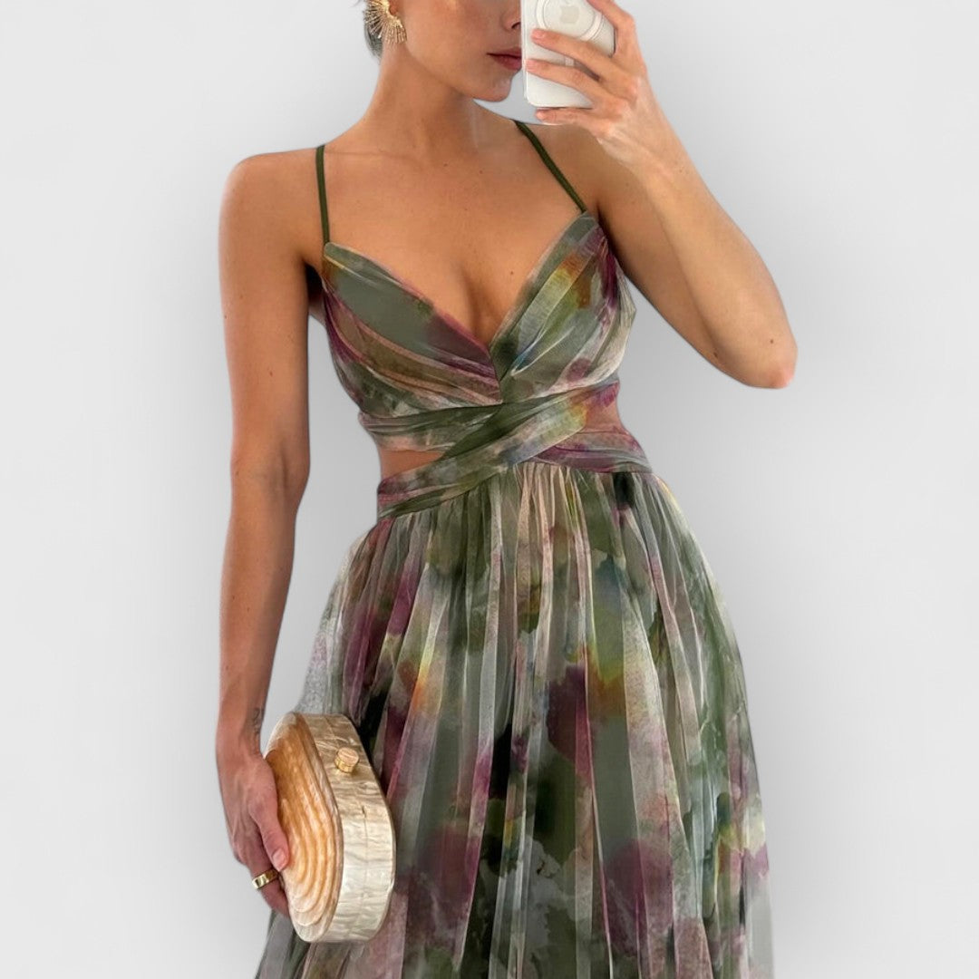 Verity - Rochie lungă cu imprimeu floral