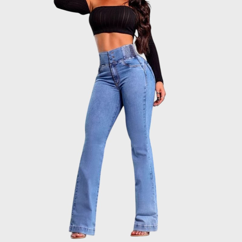 Blugi modelatori cu talie înaltă
