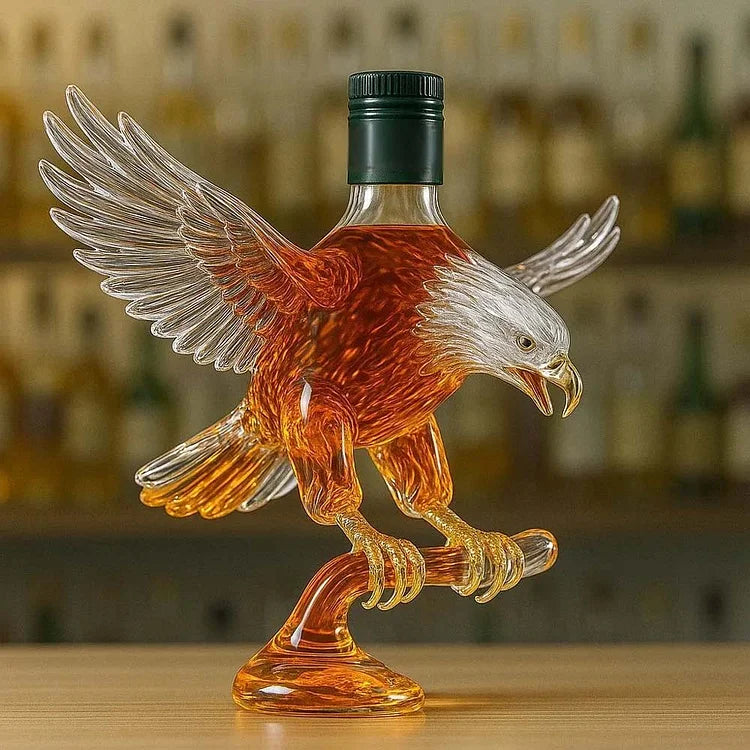 Sticlă de whisky în formă de vultur cu cap alb
