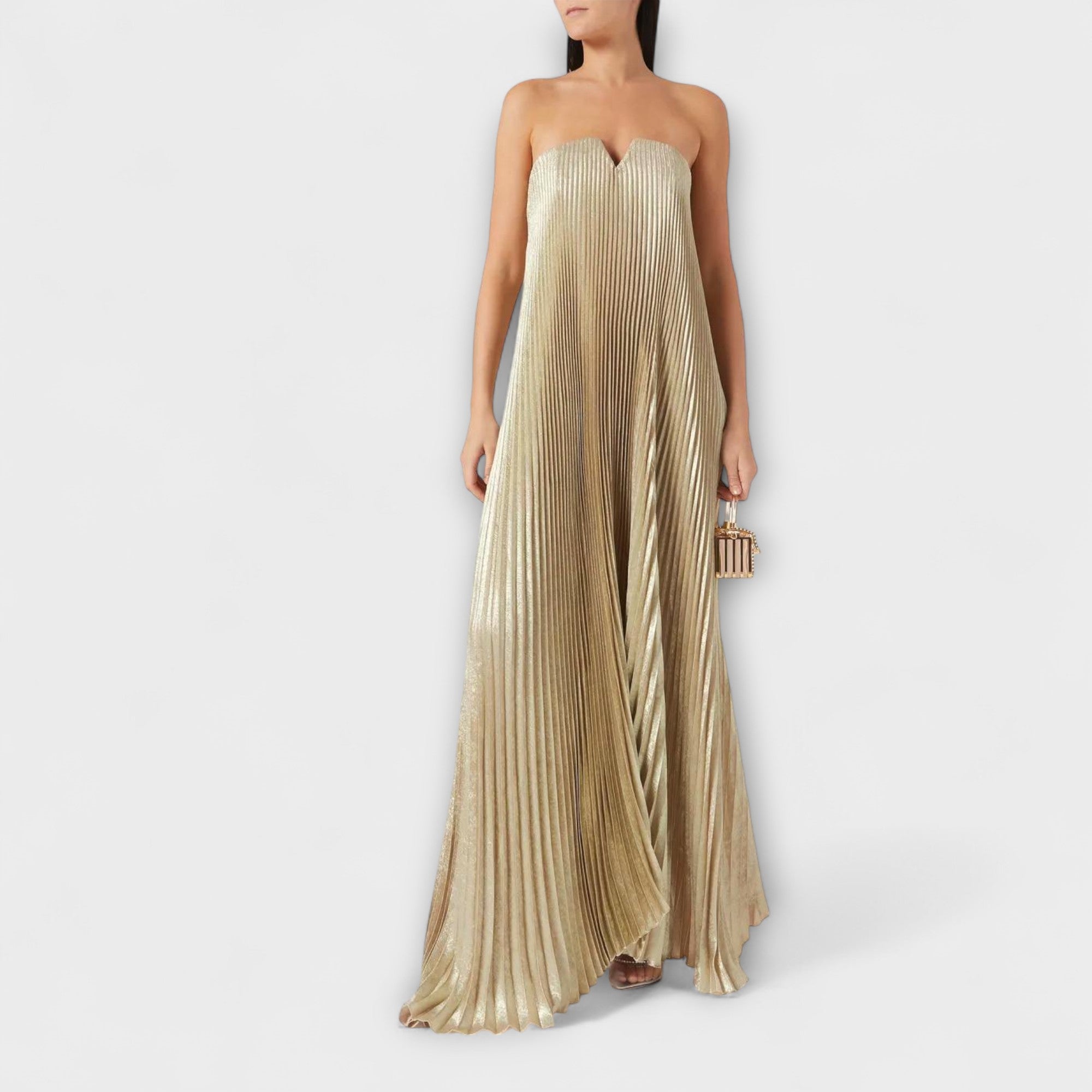 Rochie maxi Sweetheart în flori portocalii