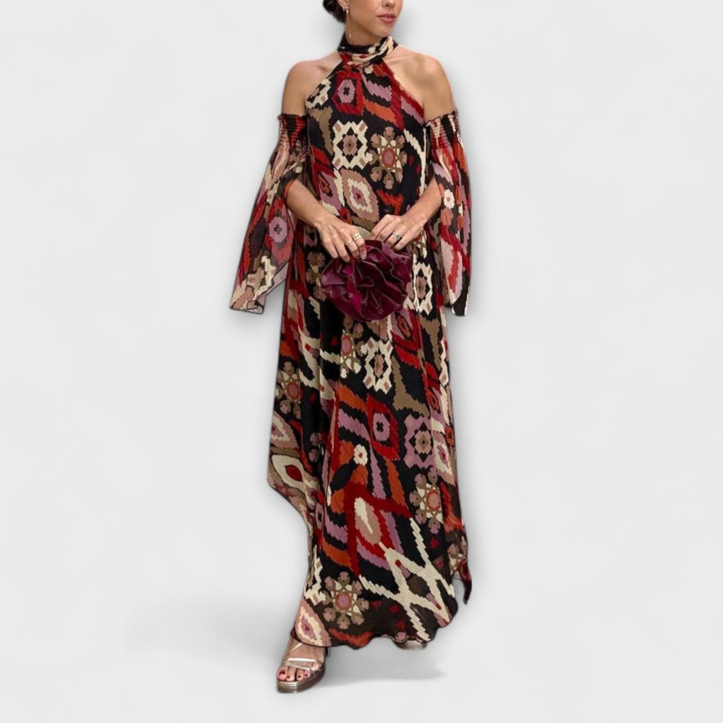 Rochie maxi inspirată de stilul boem