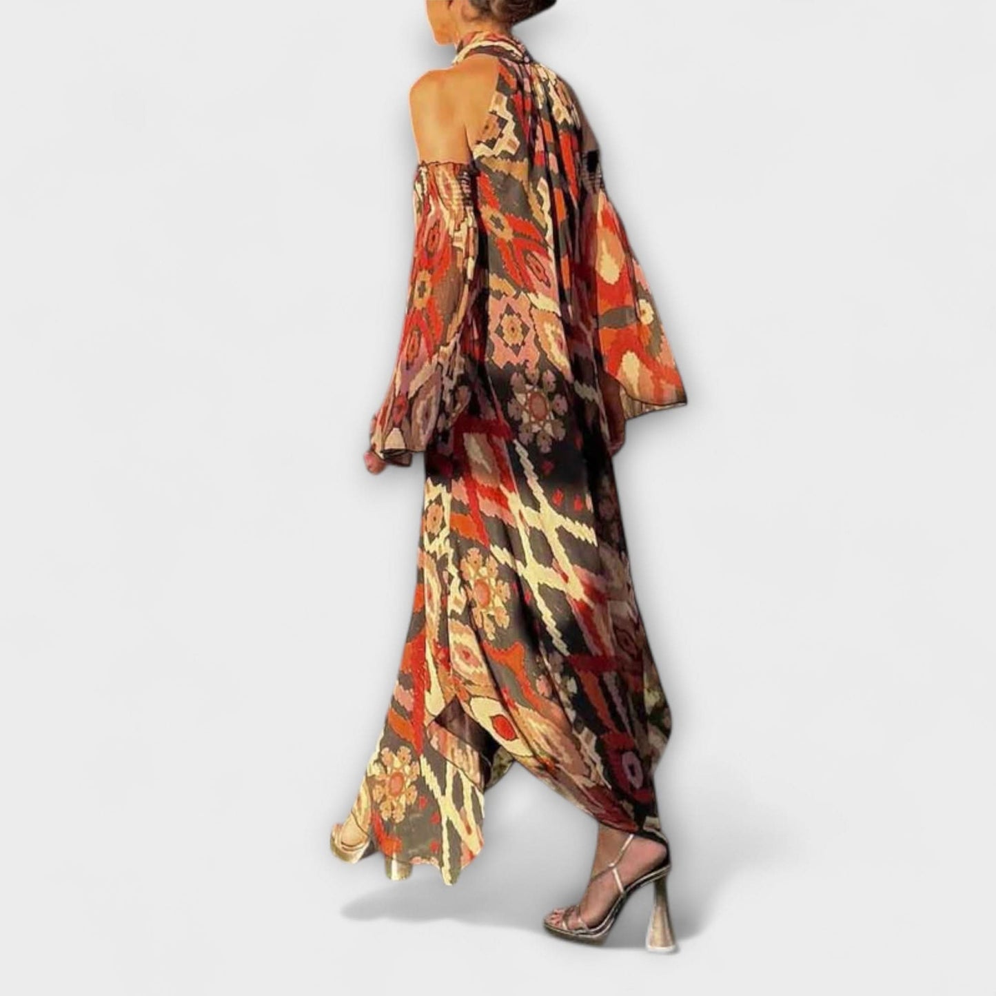 Rochie maxi inspirată de stilul boem