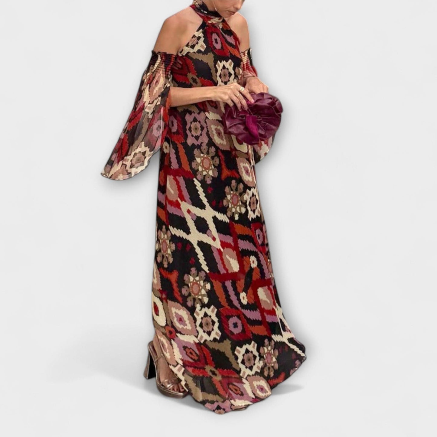 Rochie maxi inspirată de stilul boem