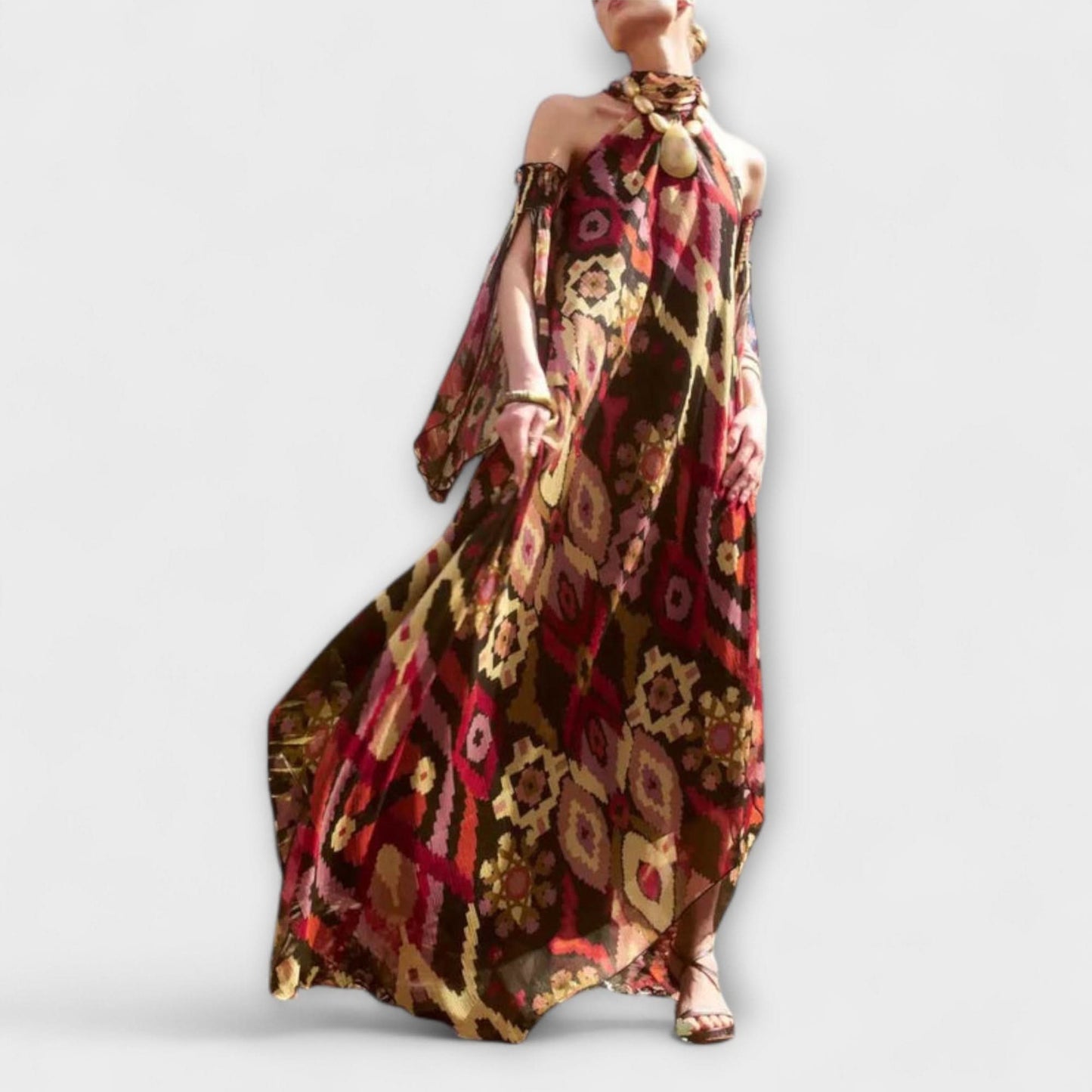 Rochie maxi inspirată de stilul boem