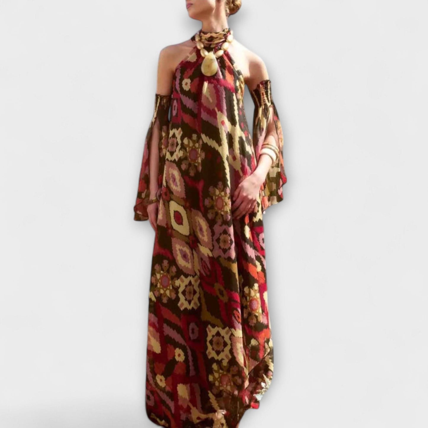 Rochie maxi inspirată de stilul boem