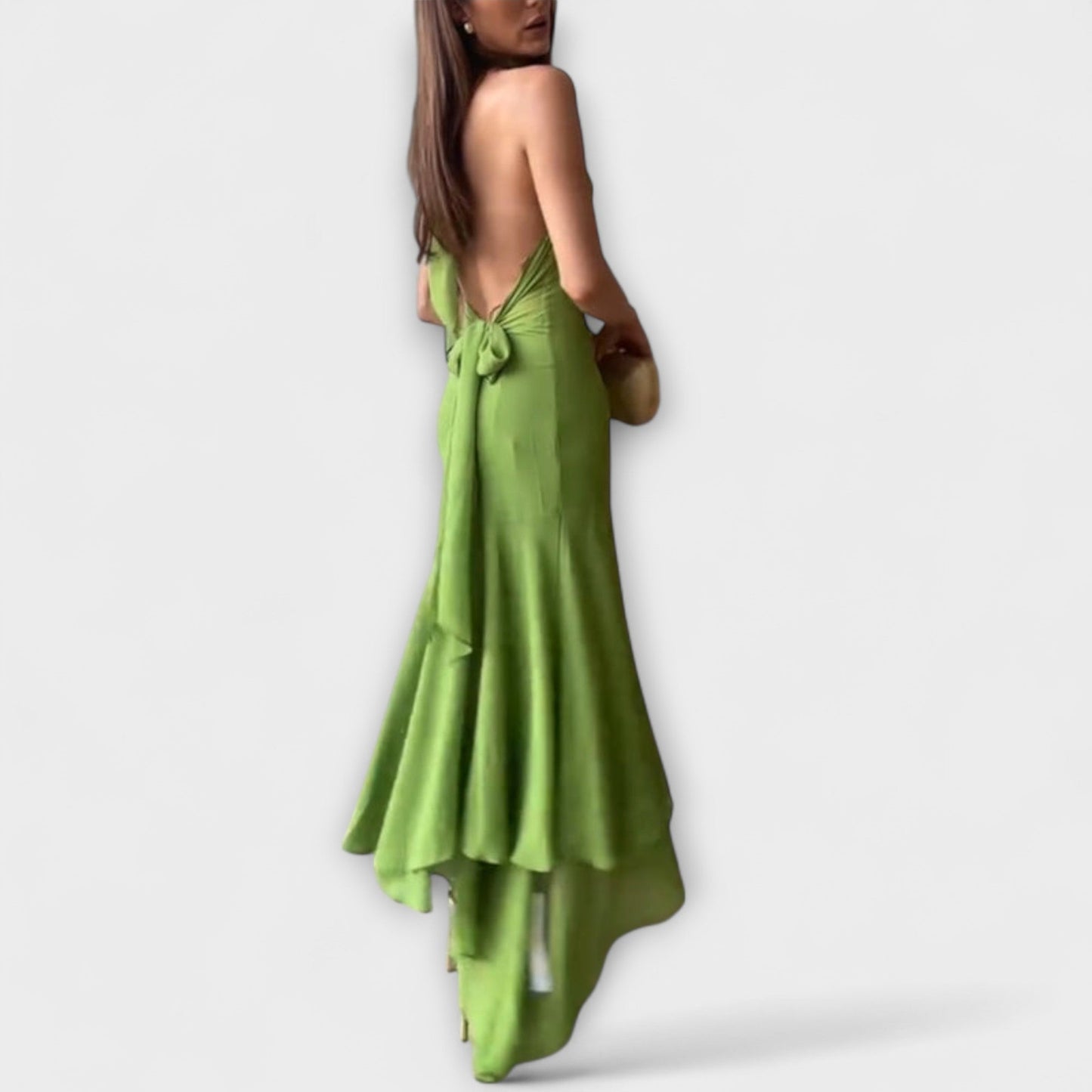 Rochie maxi asimetrică elegantă