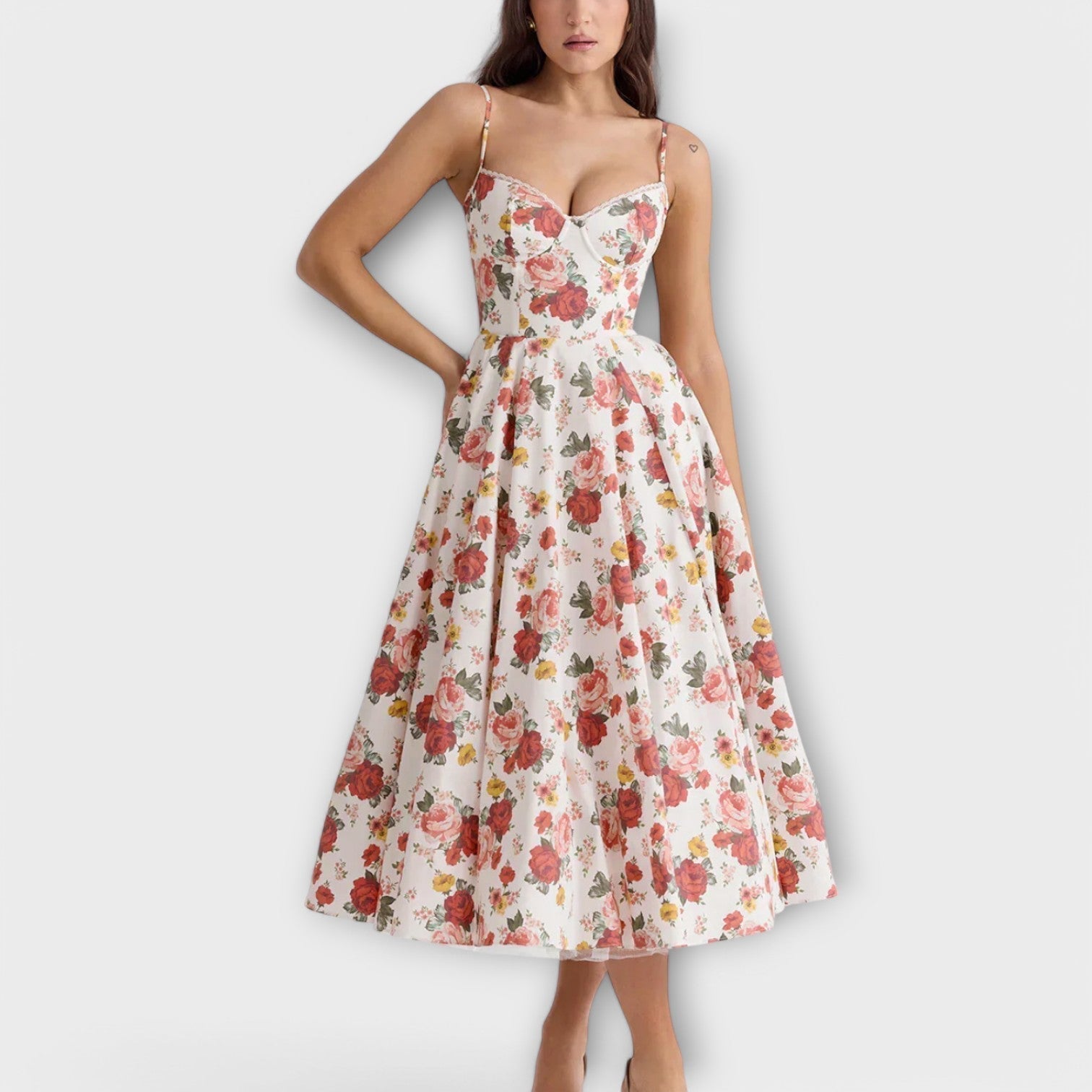 Mélie – Rochie de vară ușoară cu detaliu de corset
