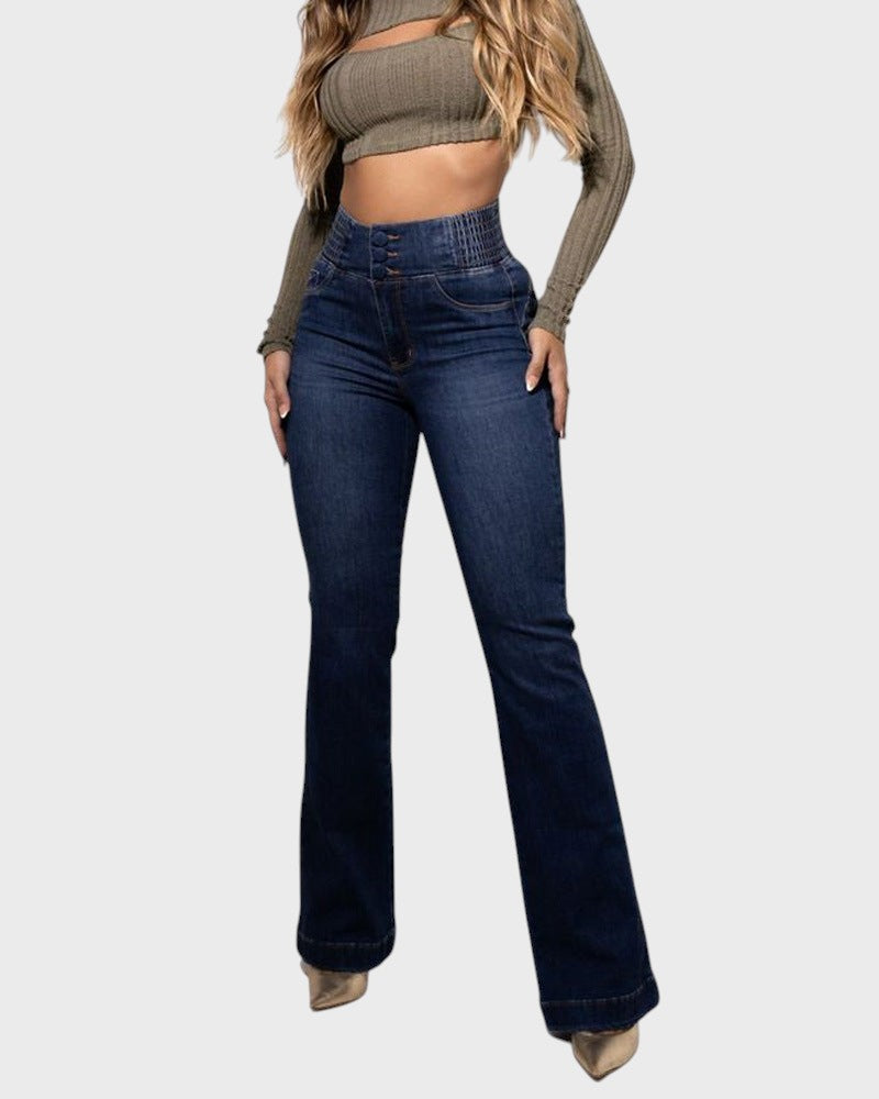 Blugi modelatori cu talie înaltă