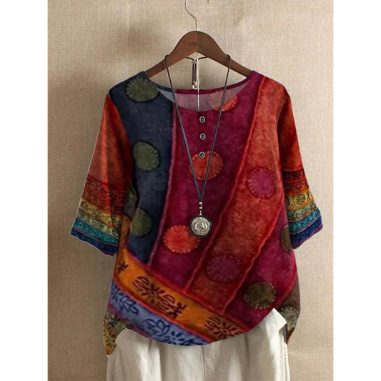 Top boho colorat