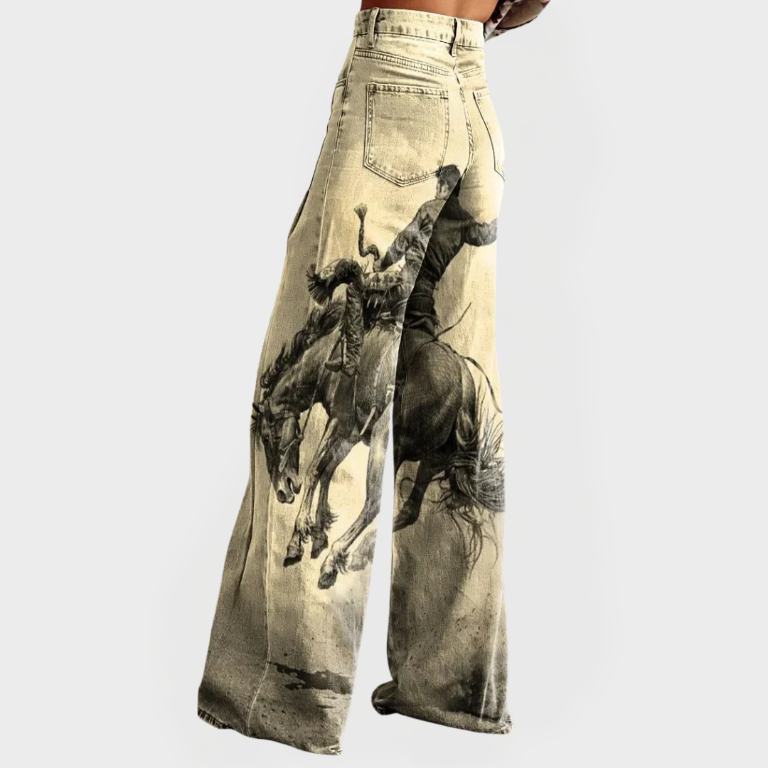Alice Sofisticate Blugi Croi Larg Stil Western