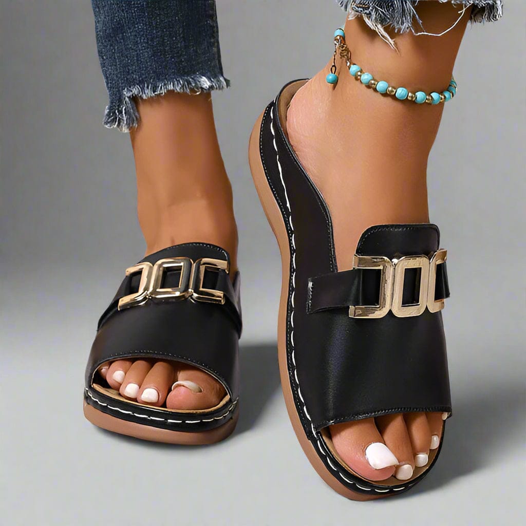 Elle - Sandale cu toc confortabile
