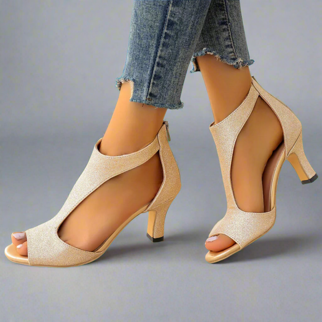 Heidrun - Sandale cu toc elegante și confortabile