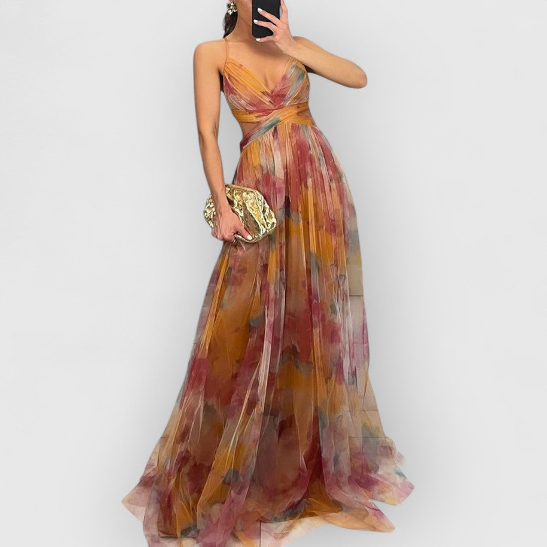 Verity - Rochie lungă cu imprimeu floral