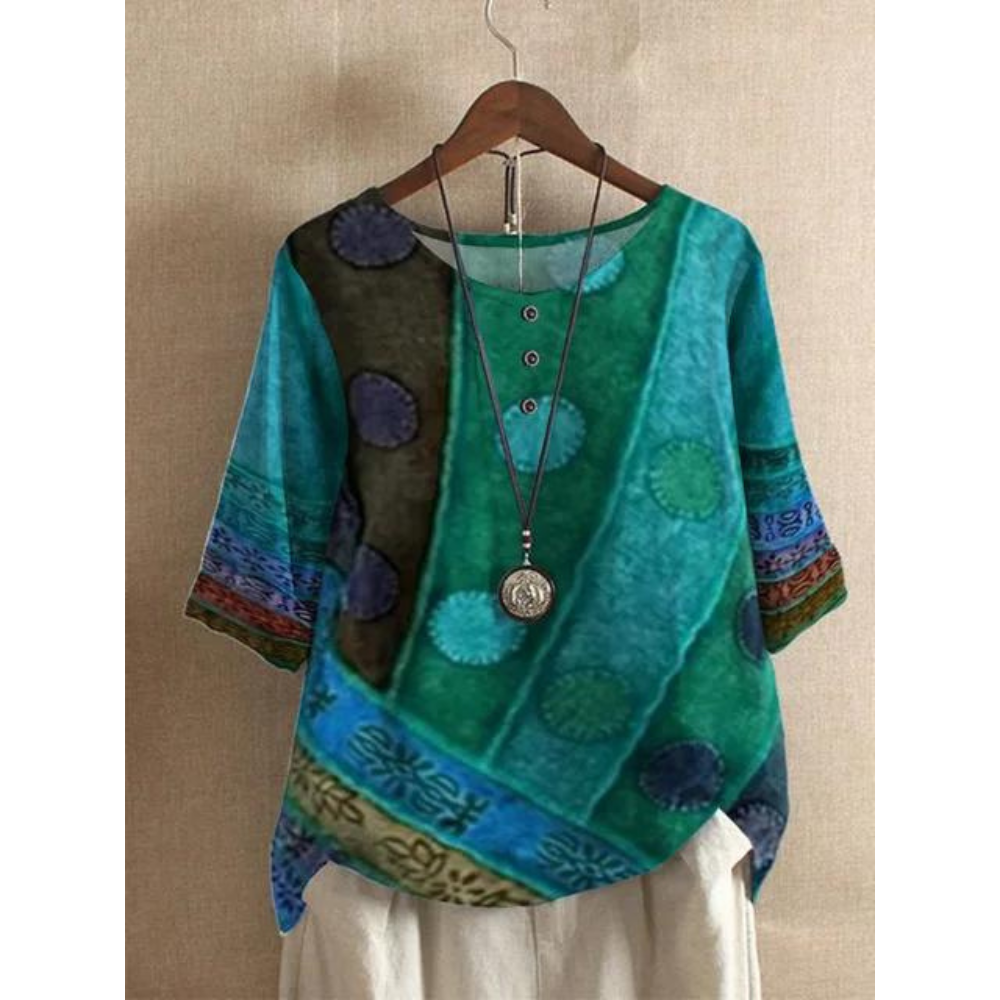 Top boho colorat
