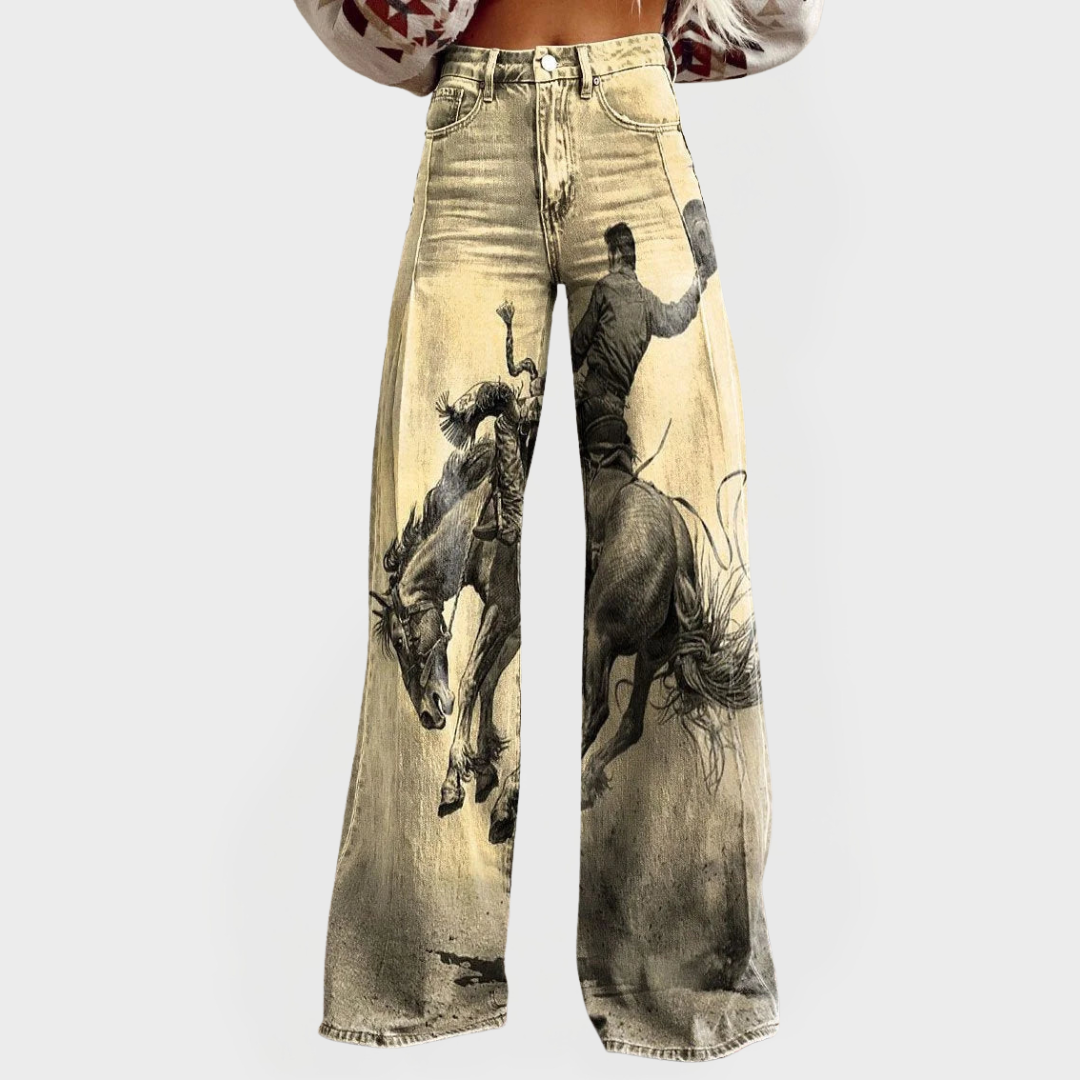 Alice Sofisticate Blugi Croi Larg Stil Western