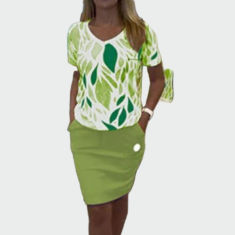Eva Elegant Top și Fustă Design Exclusiv Colecție