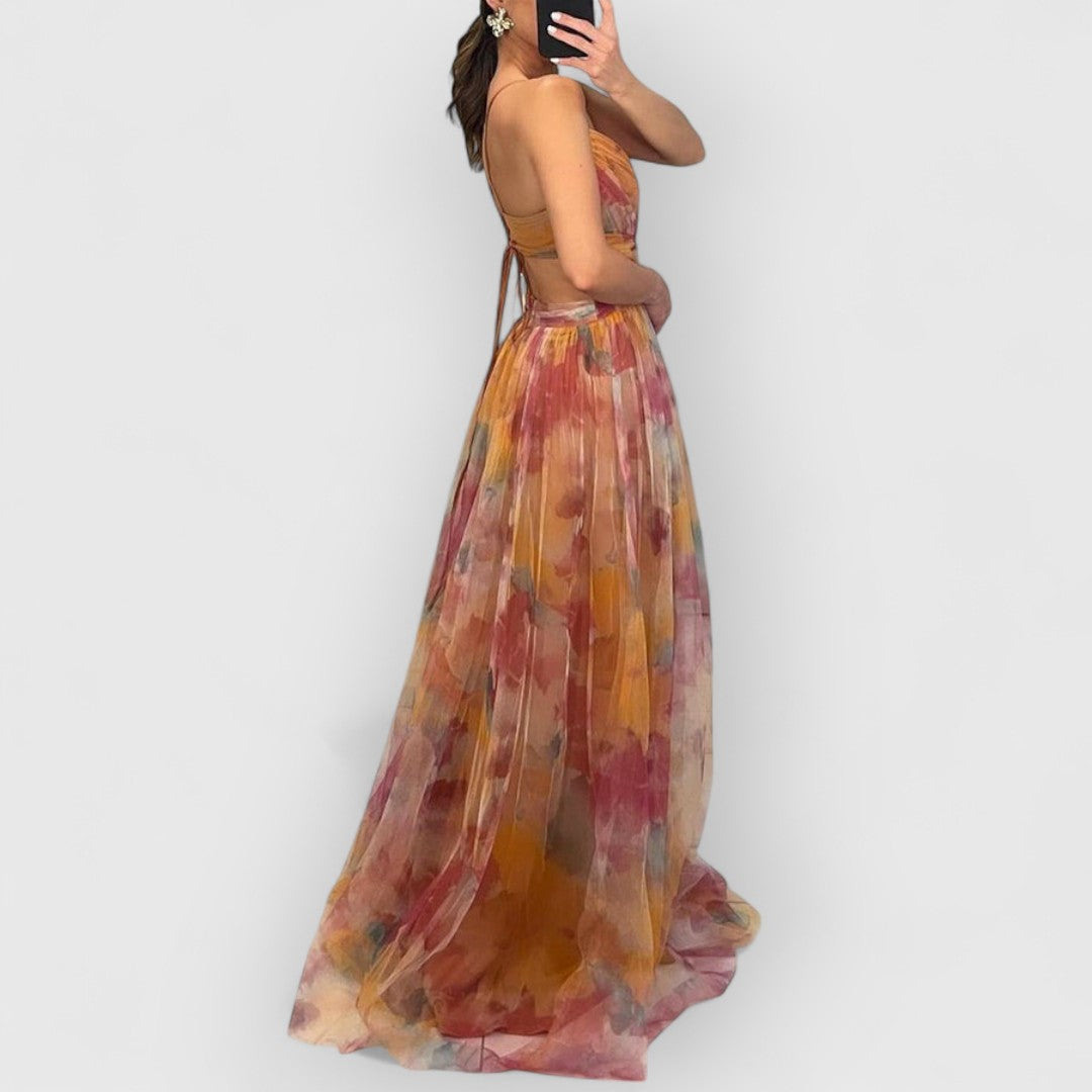 Verity - Rochie lungă cu imprimeu floral