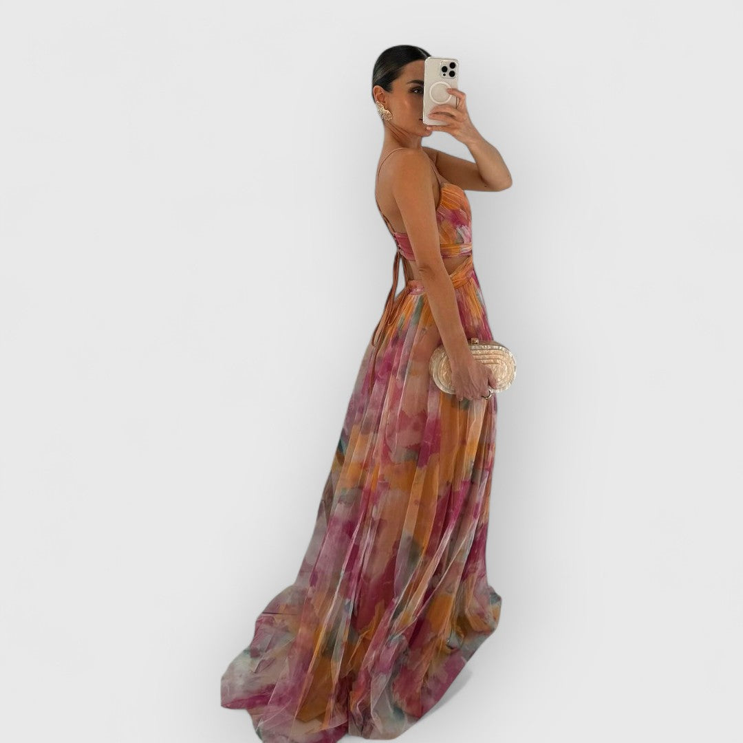 Verity - Rochie lungă cu imprimeu floral