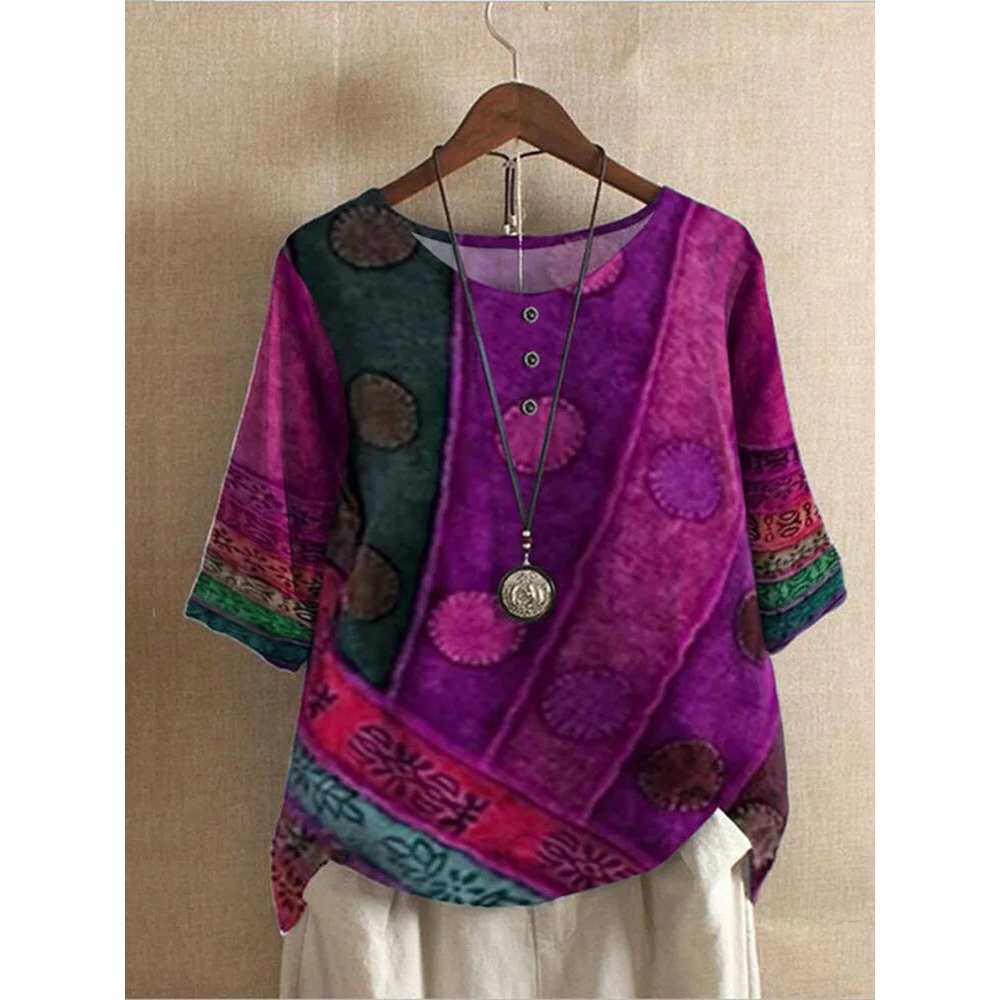 Top boho colorat