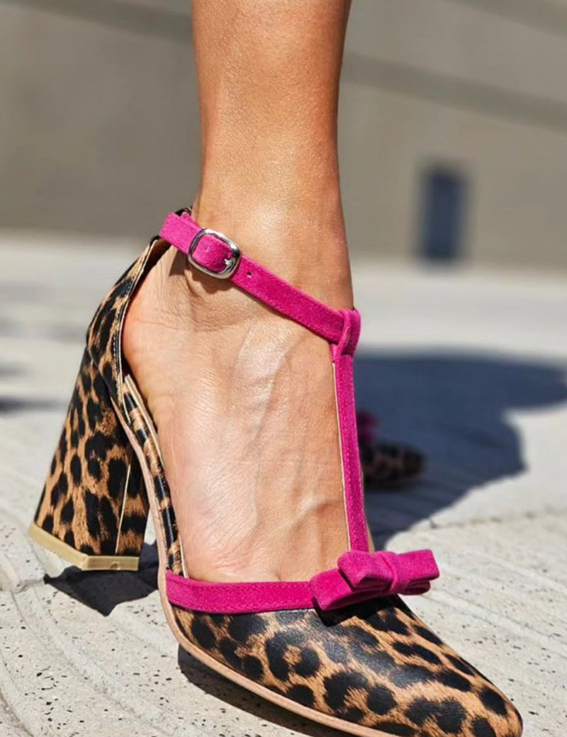 Leontina - Sandale Leopar Verzi