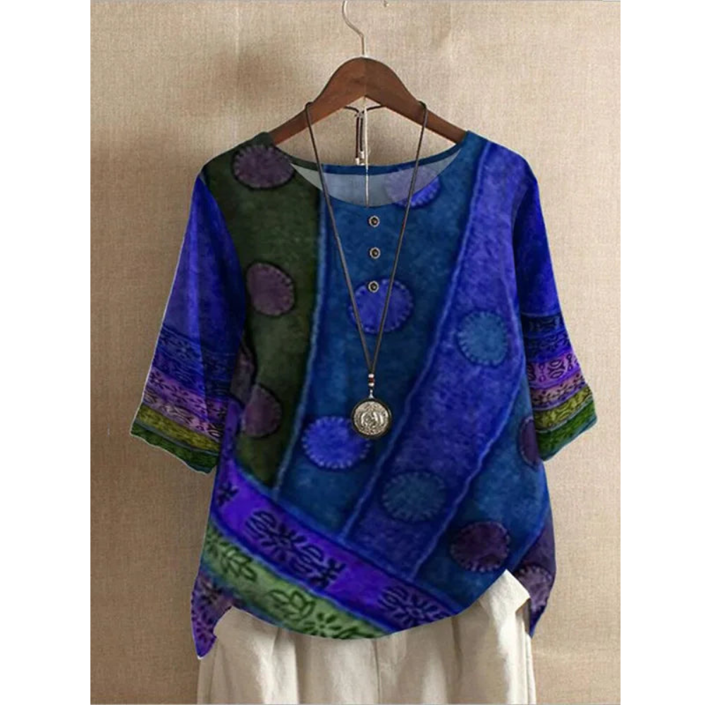 Top boho colorat
