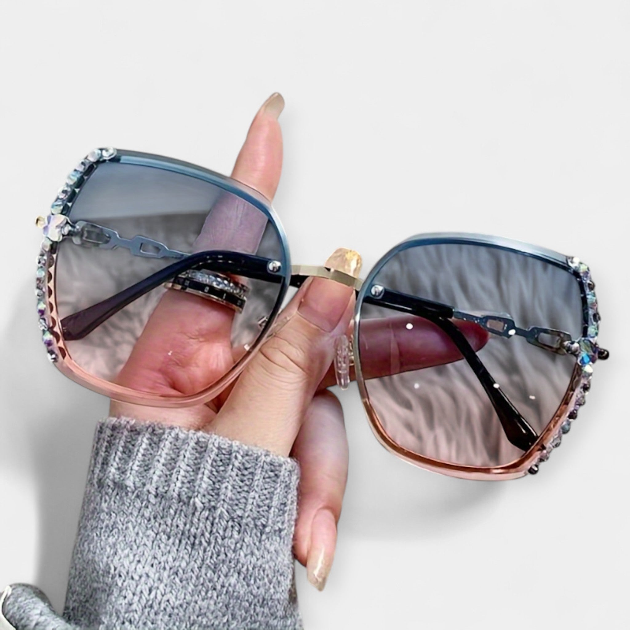 Ochelari de soare metalici eleganți Lucie cu lentile gradient