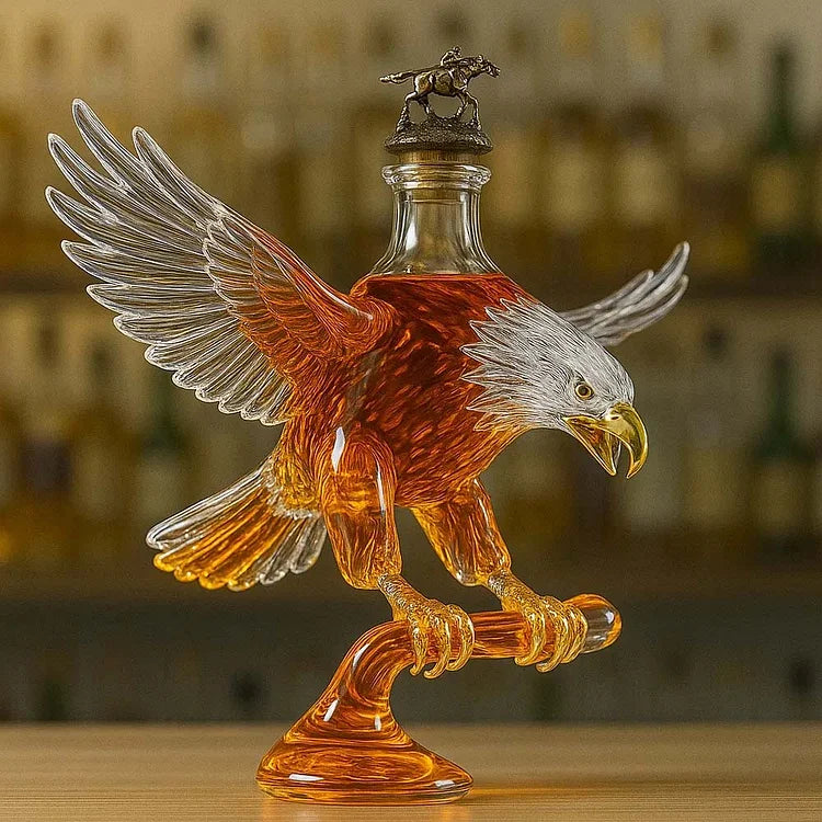 Sticlă de whisky în formă de vultur cu cap alb