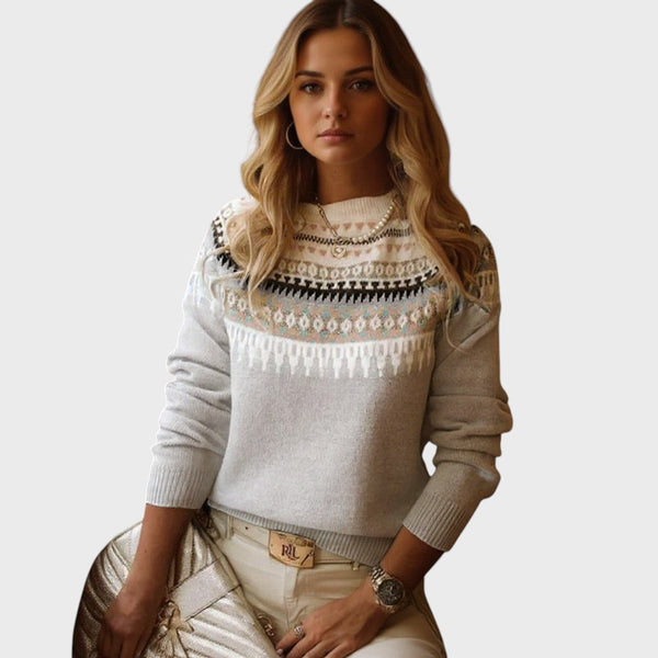 Nora | Pulover Fermecător cu Model Nordic