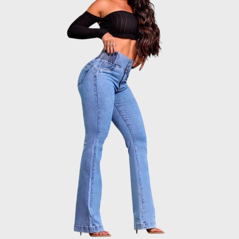 Blugi modelatori cu talie înaltă