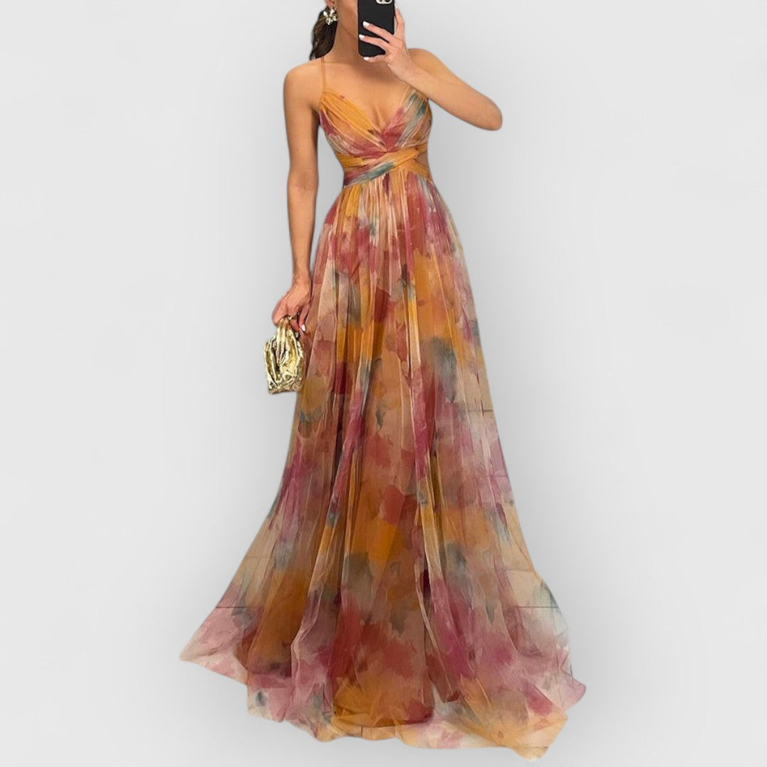Verity - Rochie lungă cu imprimeu floral