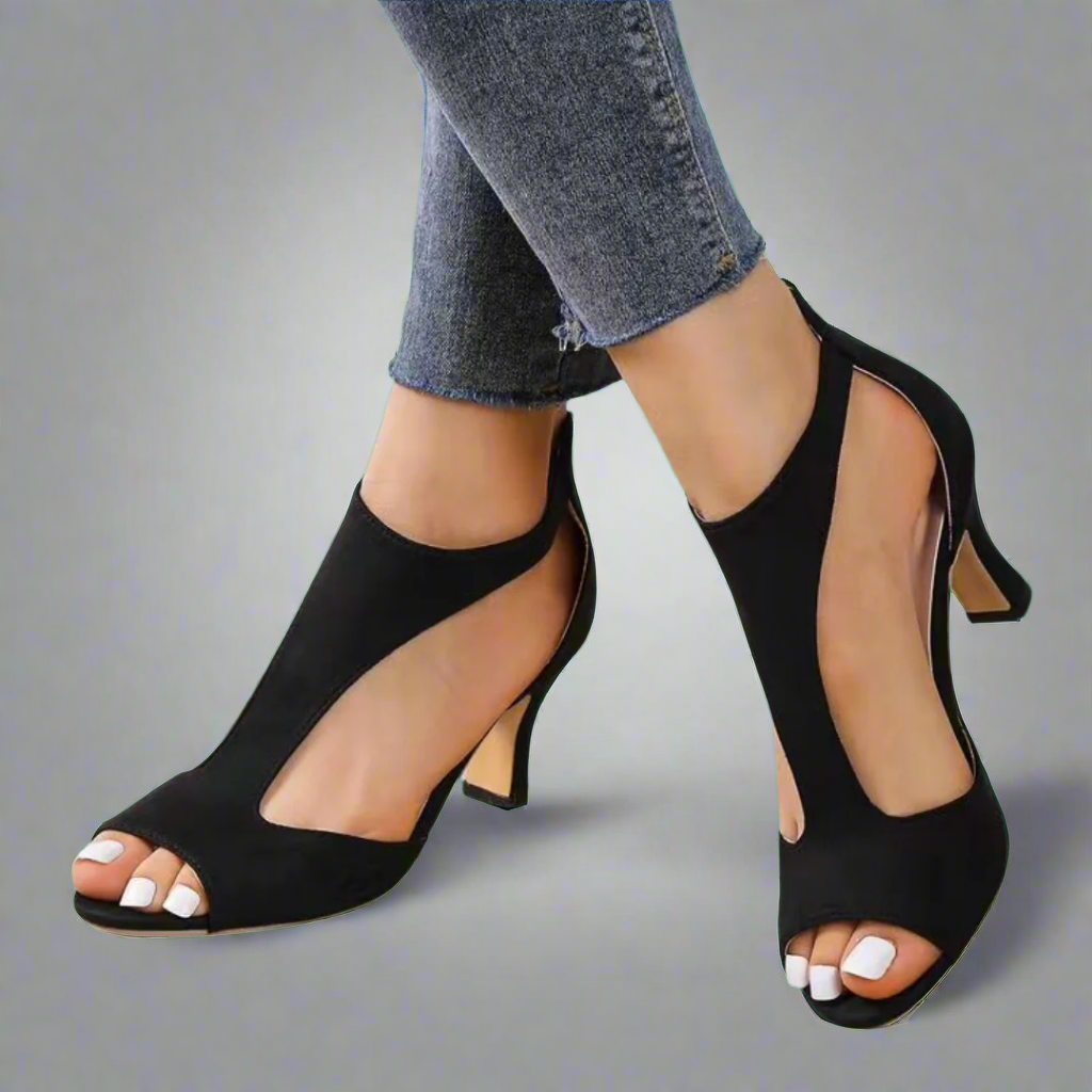 Heidrun - Sandale cu toc elegante și confortabile