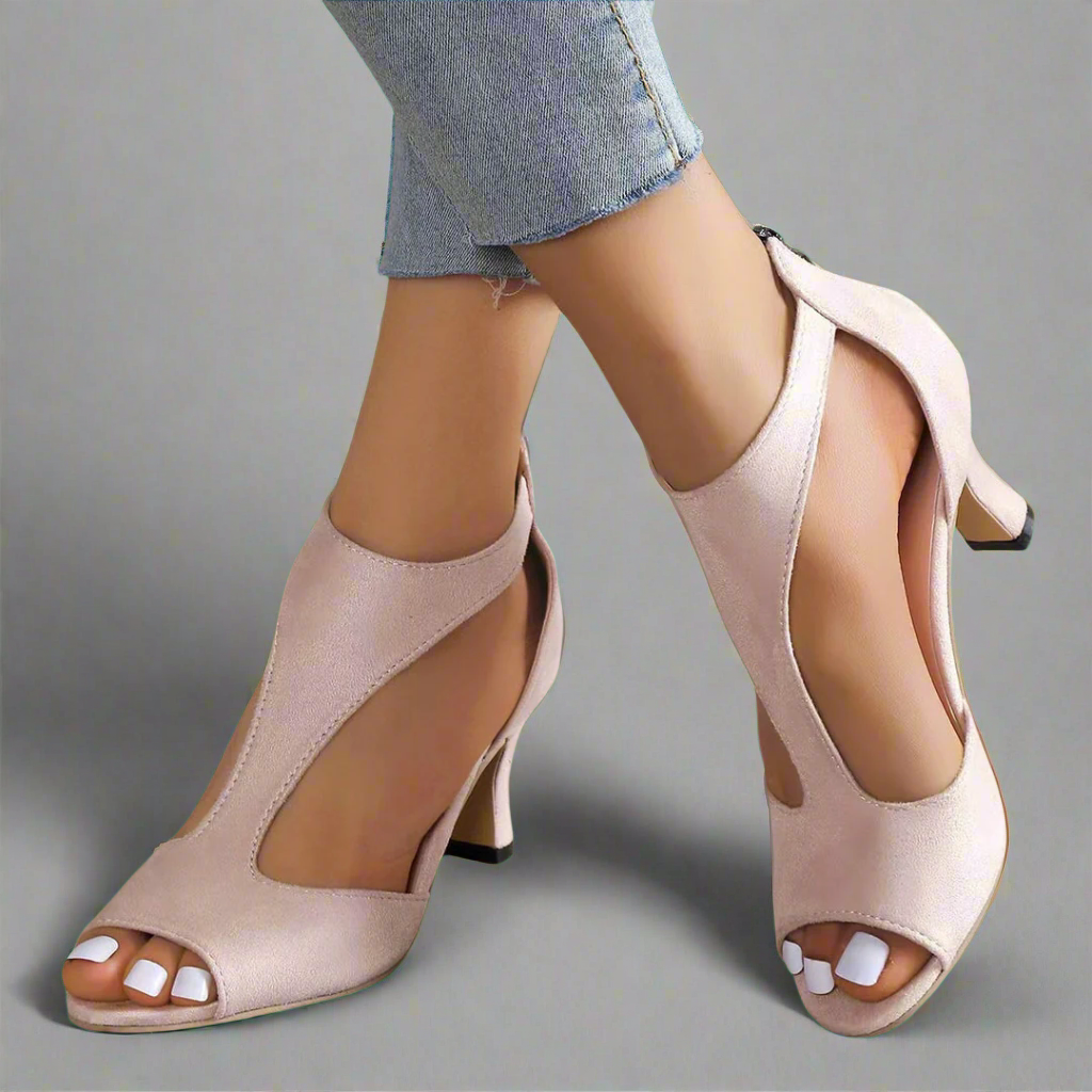 Heidrun - Sandale cu toc elegante și confortabile