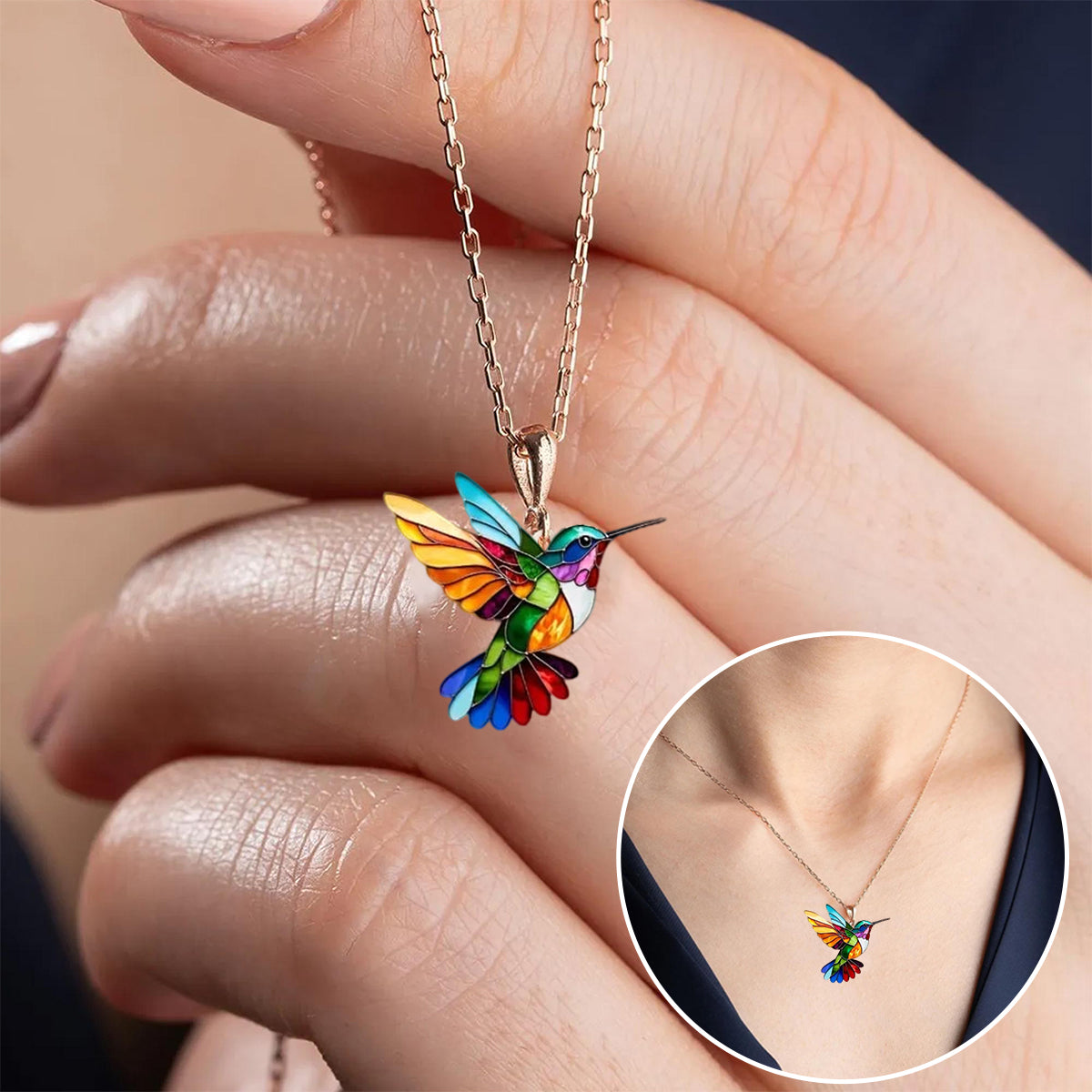 Colier cu colibri