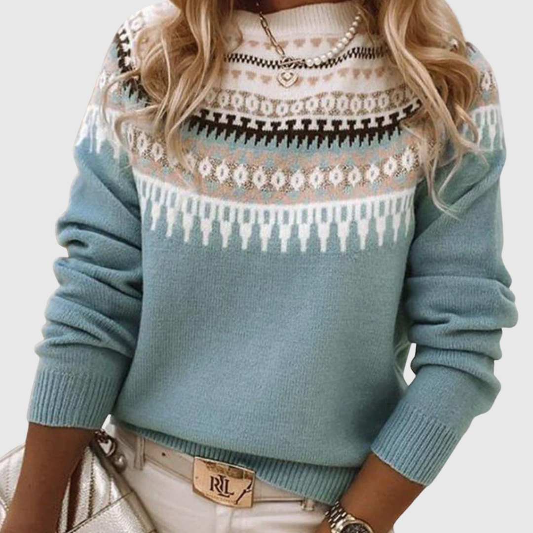 Nora | Pulover Fermecător cu Model Nordic