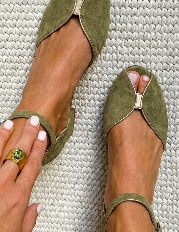 Olivia | Sandale Verde Salvie Elegante