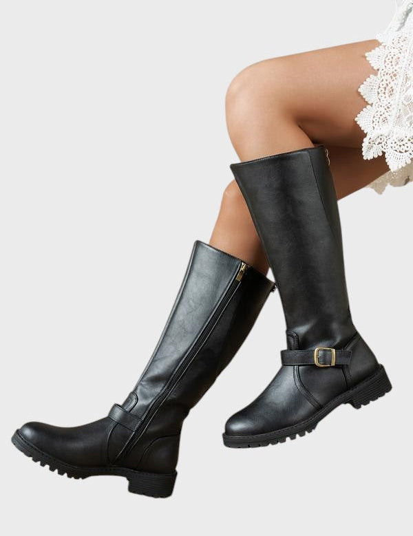 Rosavie – Botine cu guler lat
