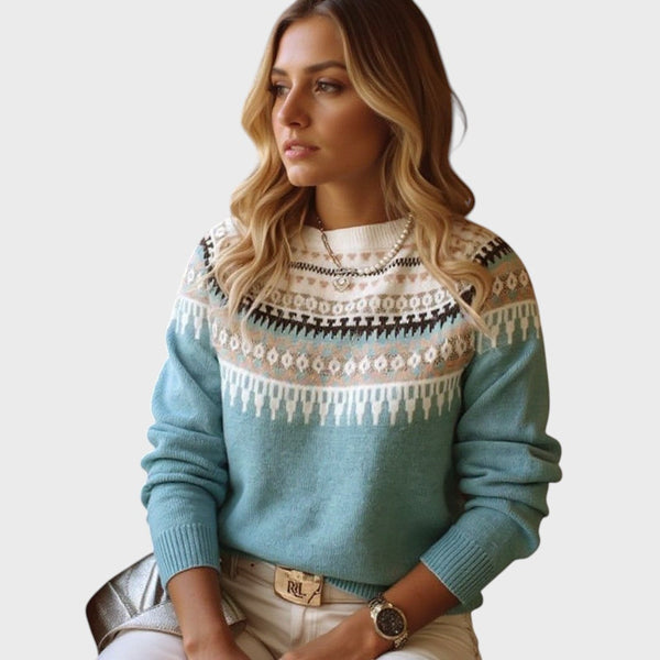 Nora | Pulover Fermecător cu Model Nordic