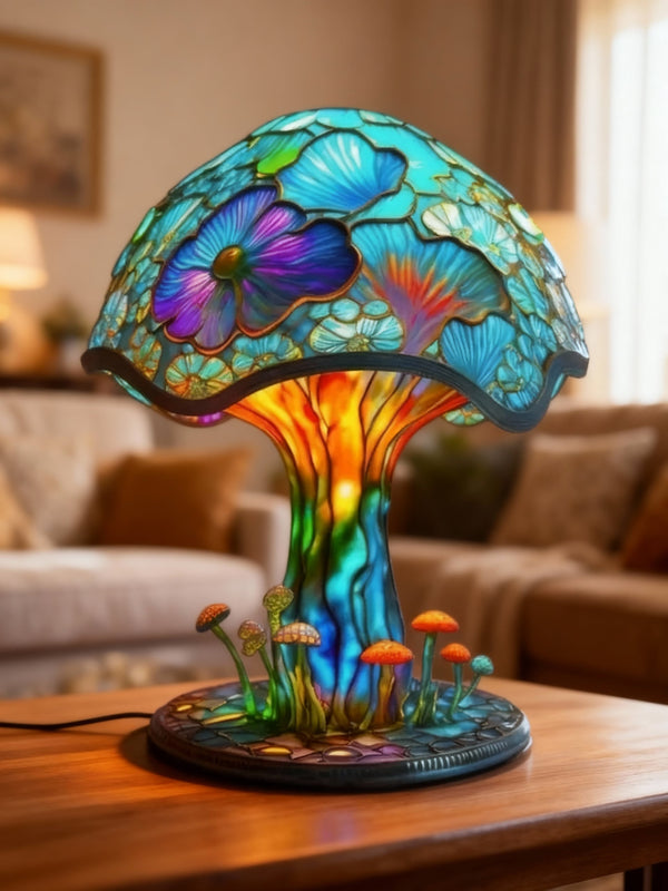 COLORSHROOM | Lampă magică cu formă de ciupercă, în culori curcubeu