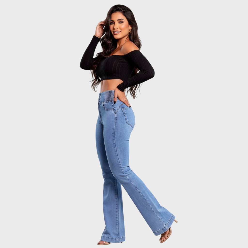 Blugi modelatori cu talie înaltă