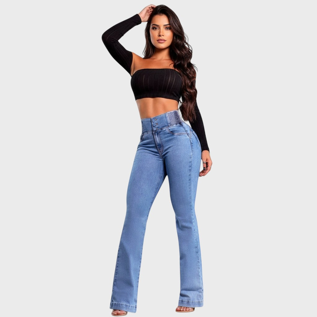 Blugi modelatori cu talie înaltă