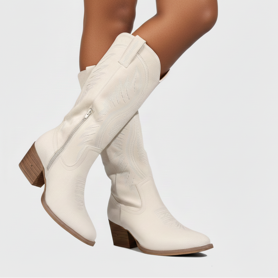 Botine western brodate stilate