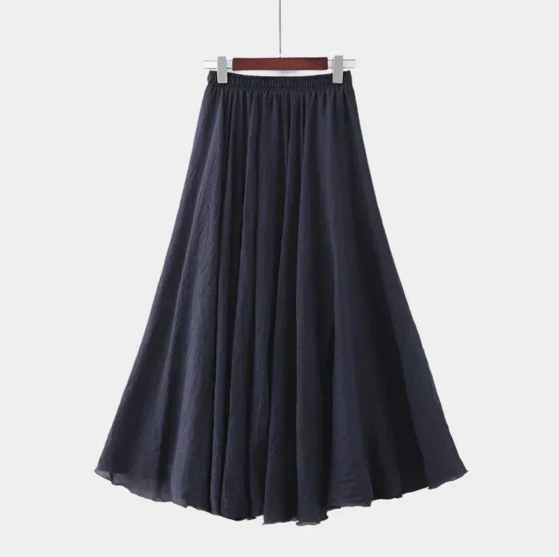 Kristýna Elegantă Fustă Lungă cu Talie Înaltă