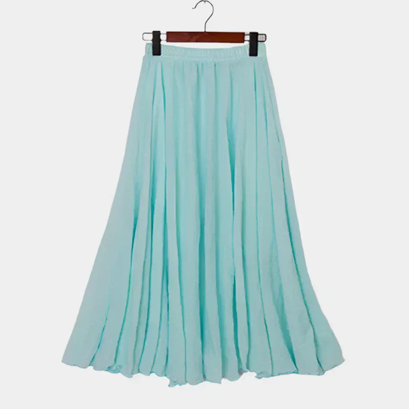 Kristýna Elegantă Fustă Lungă cu Talie Înaltă