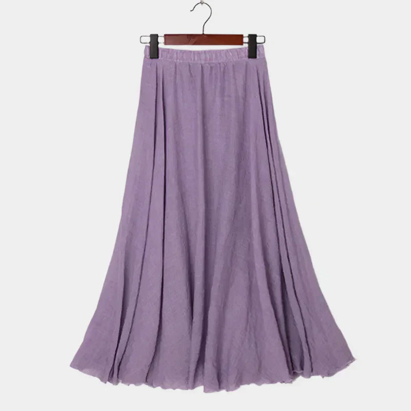 Kristýna Elegantă Fustă Lungă cu Talie Înaltă