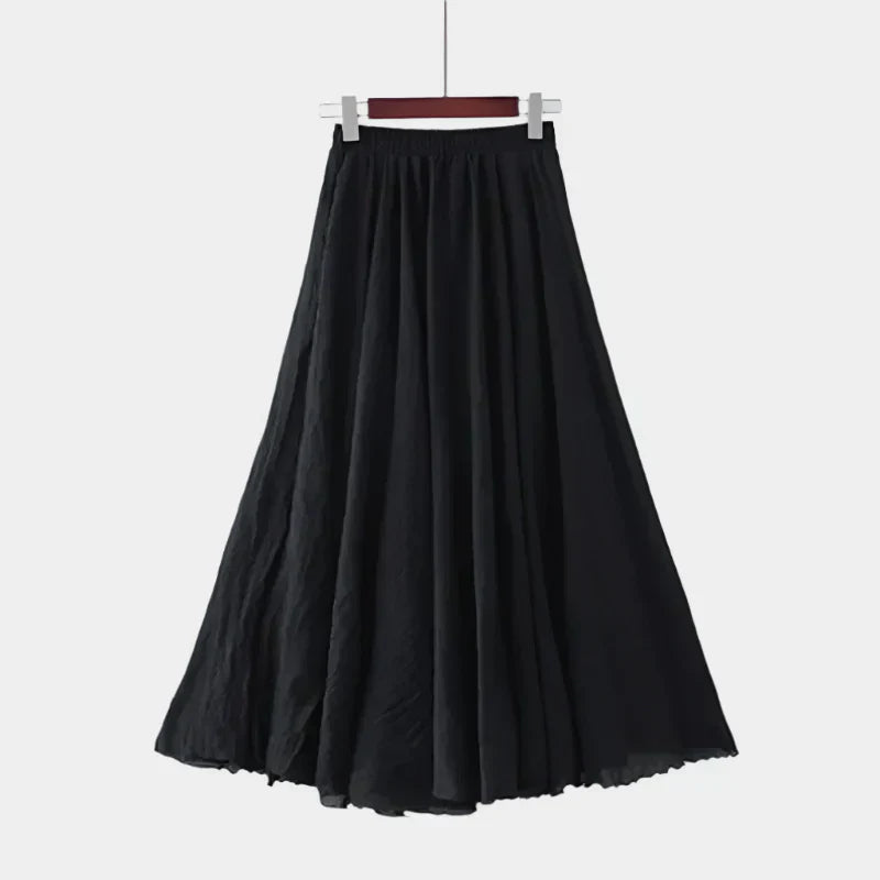 Kristýna Elegantă Fustă Lungă cu Talie Înaltă