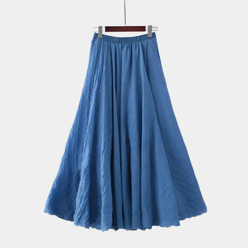 Kristýna Elegantă Fustă Lungă cu Talie Înaltă